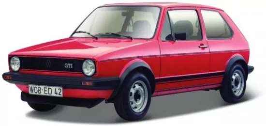 BBurago. Volkswagen Golf MK! GTI 1979 Red 1:24