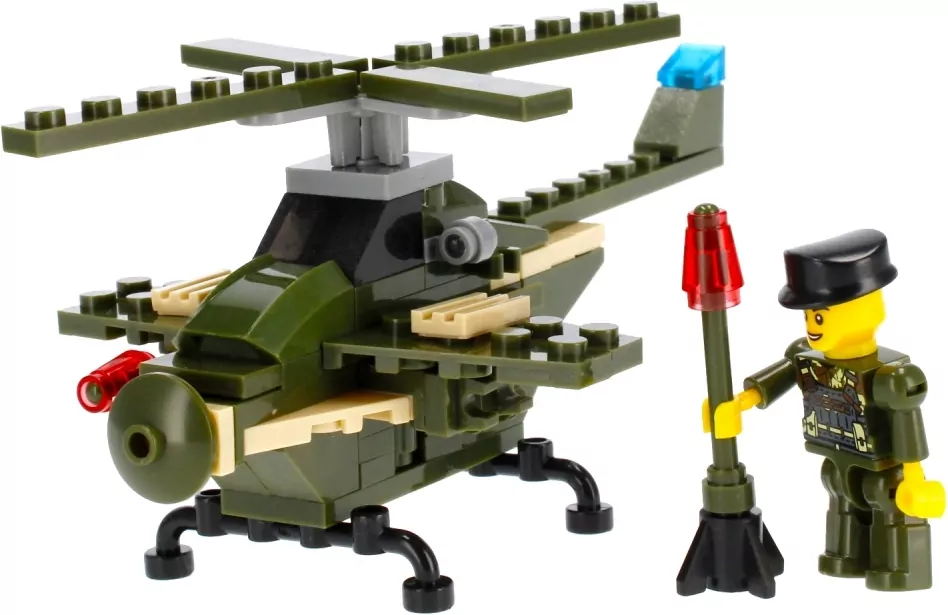 Klocki konstrukcyjne Alleblox Military 96-104 elementy, mix - tantis.pl