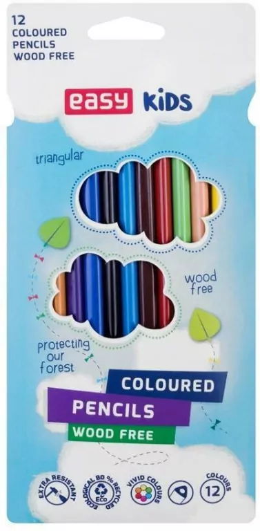 Kredki trójkątne. 12 kolorów - tantis.pl