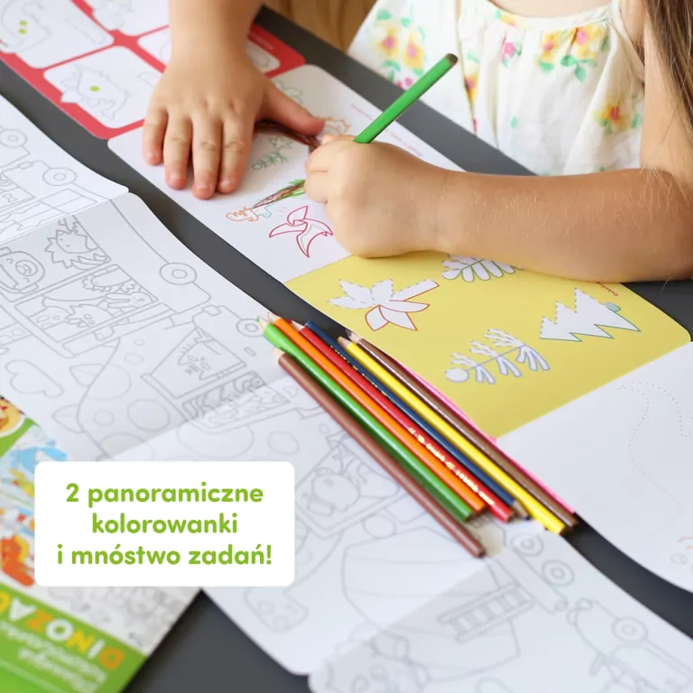 CzuCzu. Dinozaury. Dłuuugie kolorowanki - tantis.pl