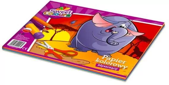 Zeszyt papierów kolorowych A4, błyszczący - tantis.pl