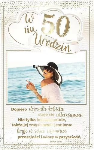 Kartka okolicznościowa Urodziny 50 - tantis.pl