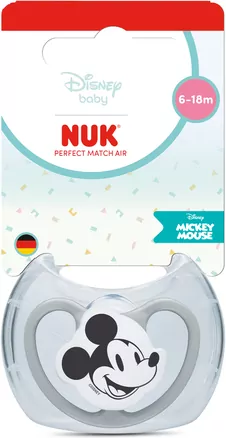 NUK. Perfect Match. Smoczek z silikonowym smoczkiem. 2 sztuki. Miki - tantis.pl