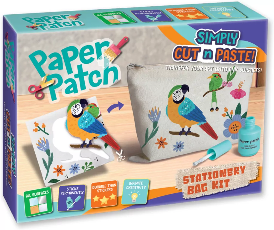Zestaw decoupage Paper Patch - Saszetka z papugą - tantis.pl