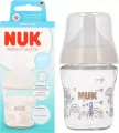 NUK. Perfect Match. Butelka. 120 ml. Z silikonowym smoczkiem. Tęcza - tantis.pl