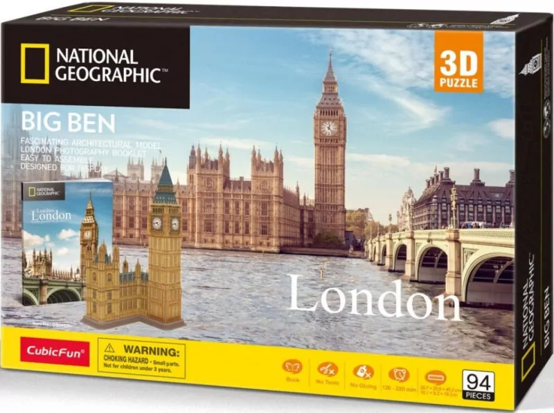 Puzzle 3D. Big Ben National Geographic - tantis.pl