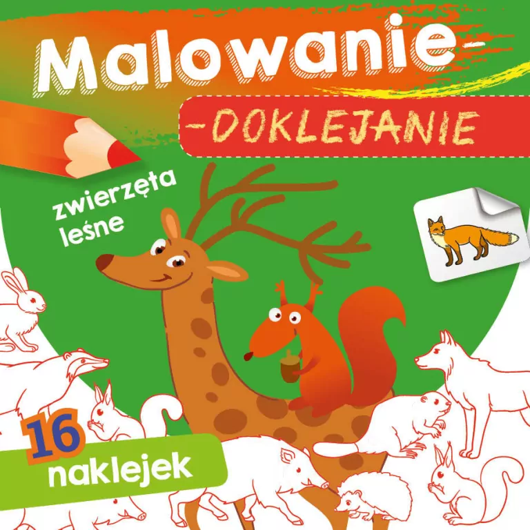 Malowanie - doklejanie. Zwierzęta leśne - tantis.pl