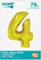 Balon foliowy 76cm. Cyfra 4 złota - tantis.pl