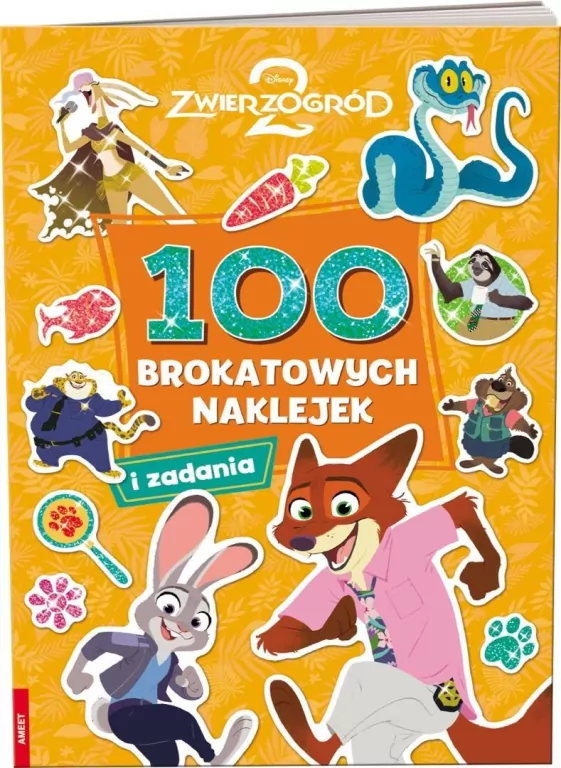 Disney Zwierzogród 2. 100 Brokatowych Naklejek - tantis.pl