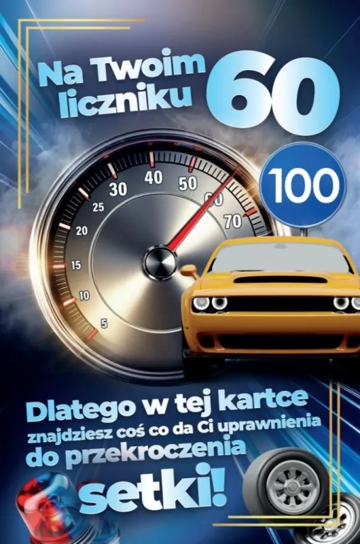 Karnet Prawo Jazdy 60 urodziny męskie - tantis.pl