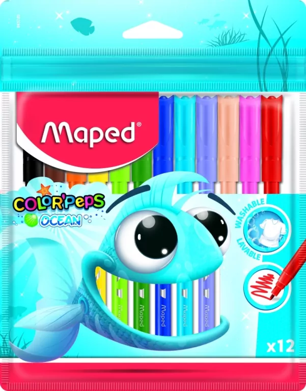 Maped. Flamastry Colorpeps Ocean, 12 kolorów - tantis.pl