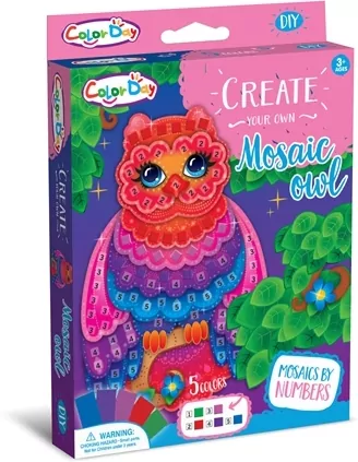 Mozaika wyklejanka po numerach. Sowa - tantis.pl