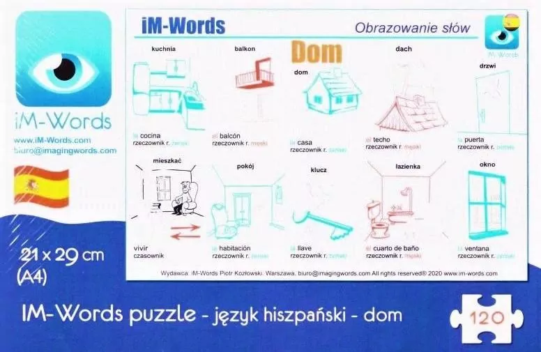 Puzzle 96 Hiszpański - Dom - tantis.pl