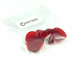 Znaczniki akrylowe okrągłe. Czerwone fluo