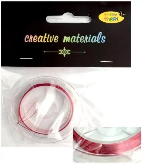 Drut miedziany 0.3mm 10mb czerwony - tantis.pl