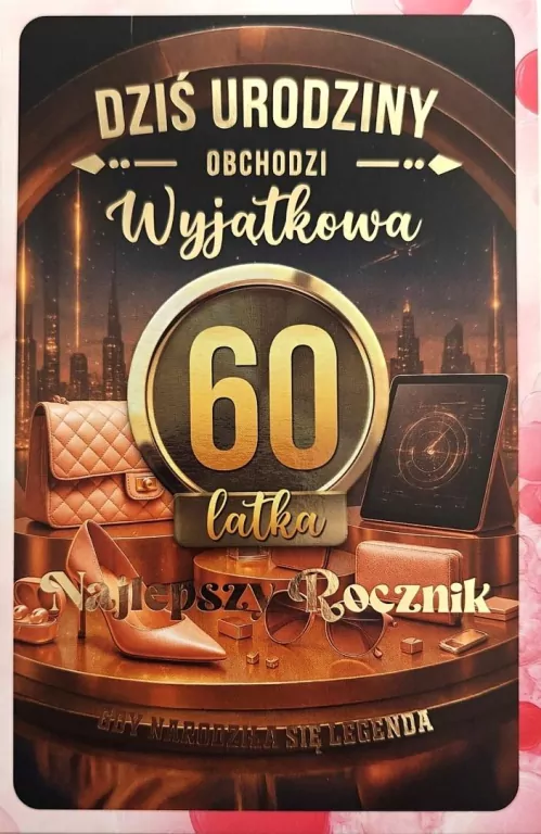 Karnet z wymiennymi rocznikami 60 damska - tantis.pl