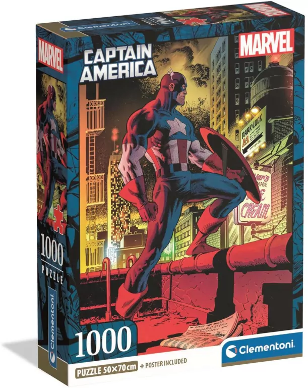 Puzzle 1000 COMPACT Captain America - tantis.pl