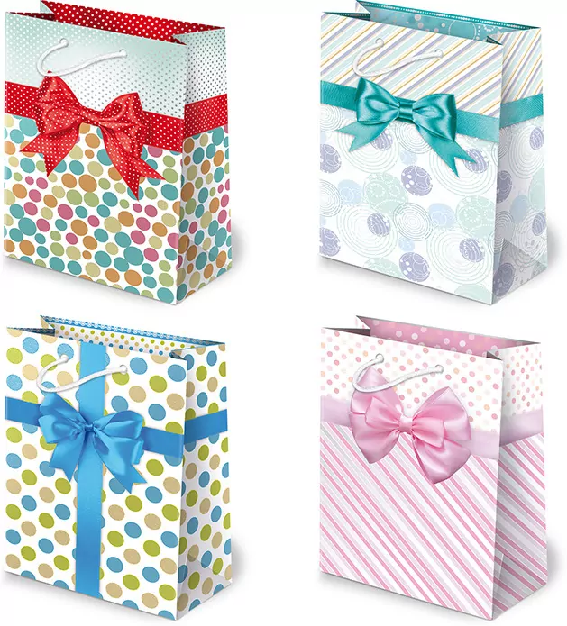 Torebki ozdobne T4-42 Kokardy Cukierkowe 10 sztuk - tantis.pl