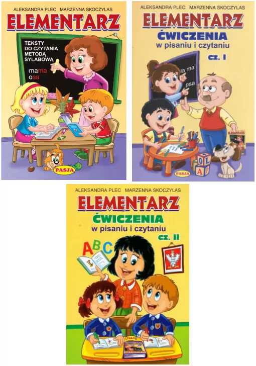 Pakiet: Elementarz. Teksty do czytania metodą sylabową / Ćwiczenia w pisaniu i czytaniu. Część 1-2 - tantis.pl