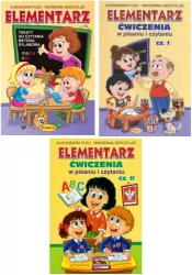 Pakiet: Elementarz. Teksty do czytania metodą sylabową / Ćwiczenia w pisaniu i czytaniu. Część 1-2
