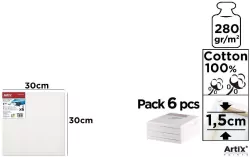 Tablica malarska 30x30x1.5 cm 280g/m2