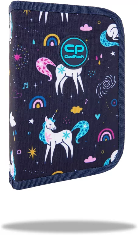 Piórnik jednoklapkowy bez wyposażenia Coolpack Clipper Mrs Unicorn - tantis.pl