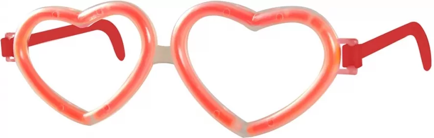 Okulary serca Glow stick - tantis.pl