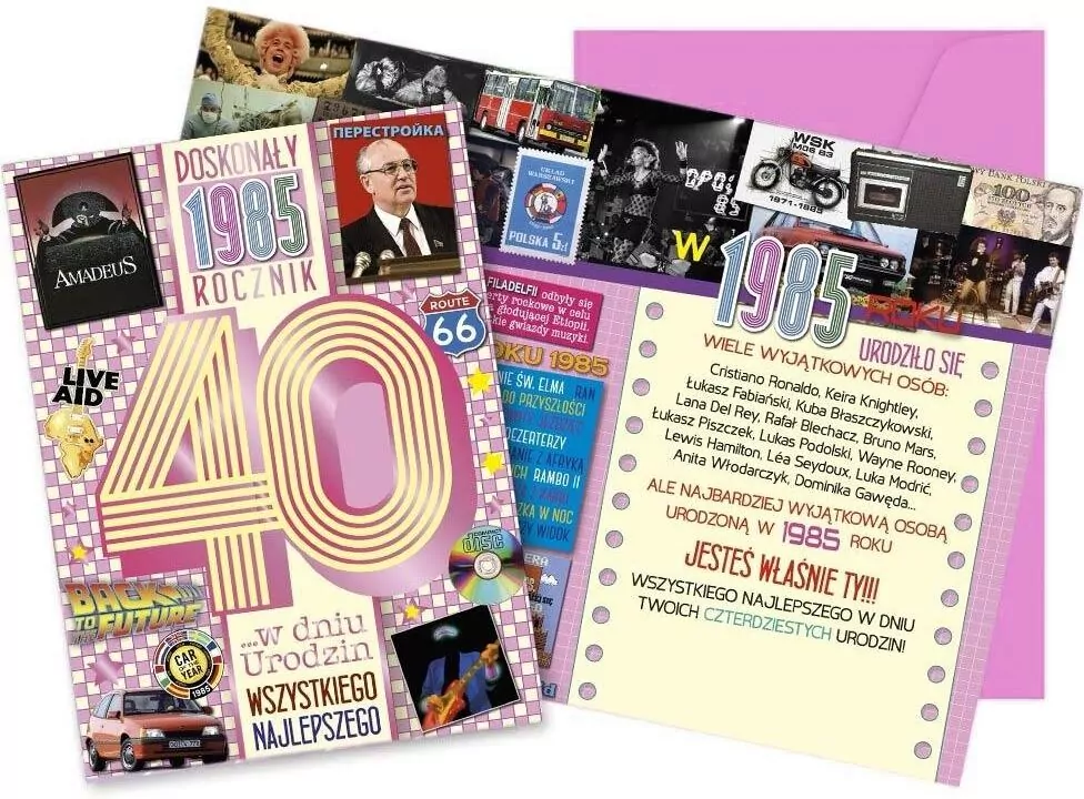 Karnet Urodziny 40 - tantis.pl