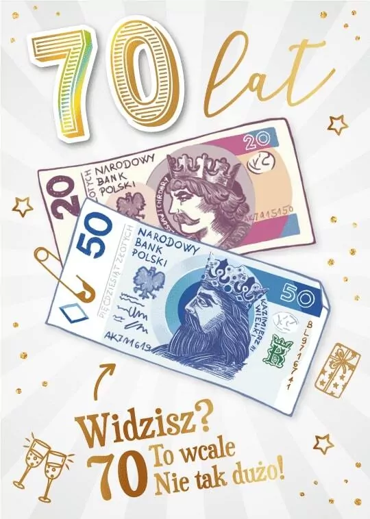 Karnet Urodziny 70 - tantis.pl