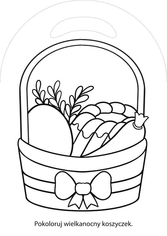Koszyczek. Wielkanocna kolorowanka - tantis.pl