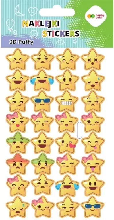 Naklejki 3D Puffy Emoticon 10x20cm HAPPY COLOR - tantis.pl