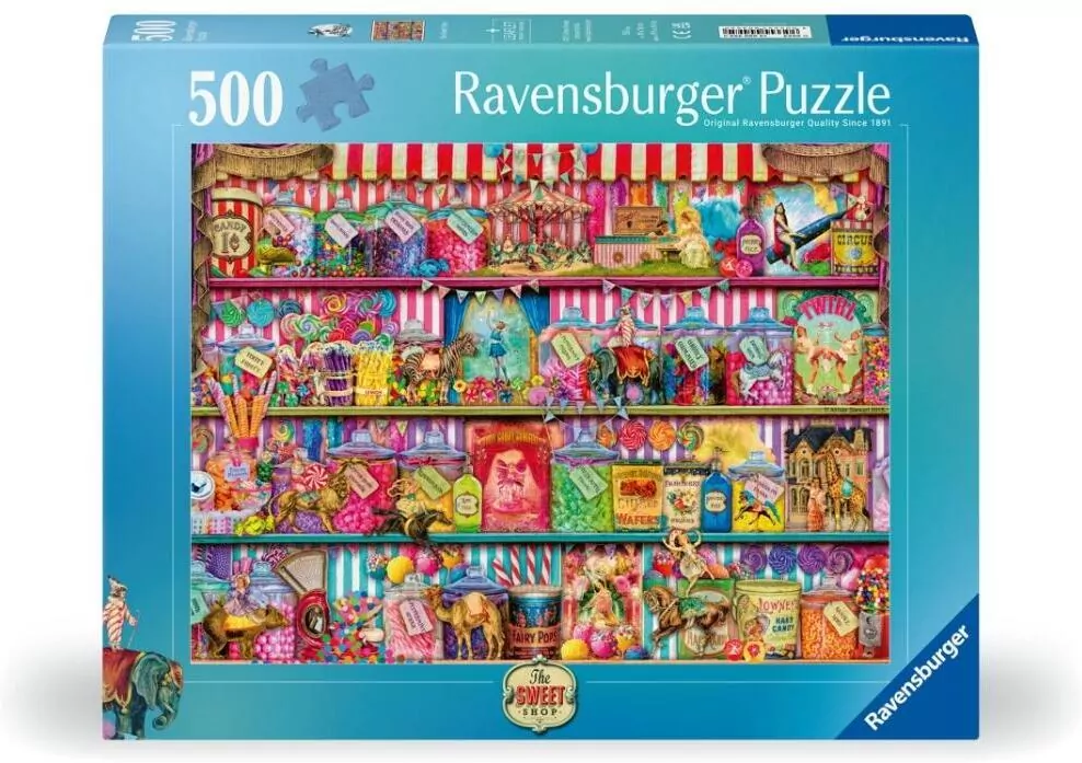 Puzzle 2D: Sklep z łakociami 500el - tantis.pl