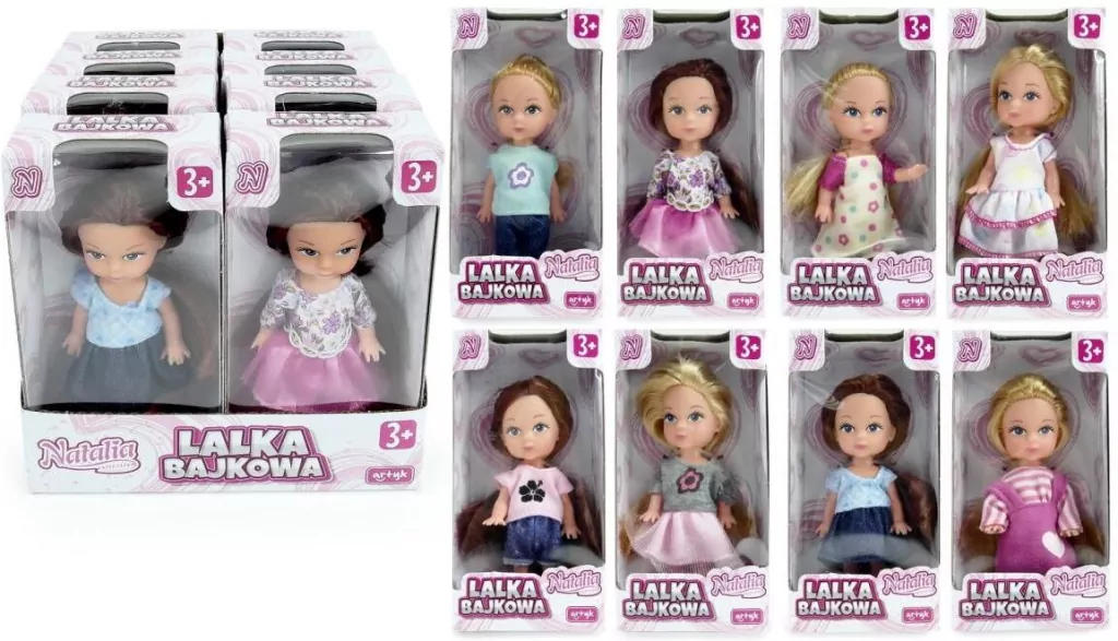 Lalka Natalia mini bobas 8cm mix - tantis.pl