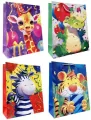 Torebka prezentowa dziecięca M Zwierzęta ZOO mix - tantis.pl
