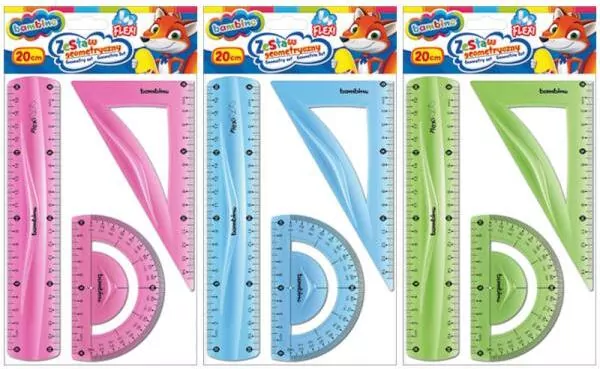 Zestaw geometryczny Bambino, 3 elementy, 20 cm, flexi. - tantis.pl