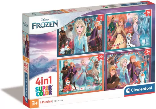 Clementoni. Puzzle 4w1. Super Kolor Frozen