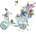 Karnet Swarovski kwadrat CL2416 Skuter - tantis.pl