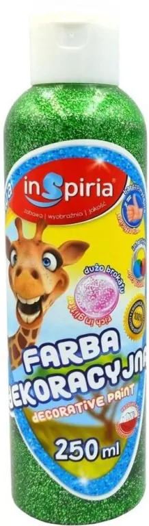 Farba dekoracyjna brokat zielona 250ml - tantis.pl