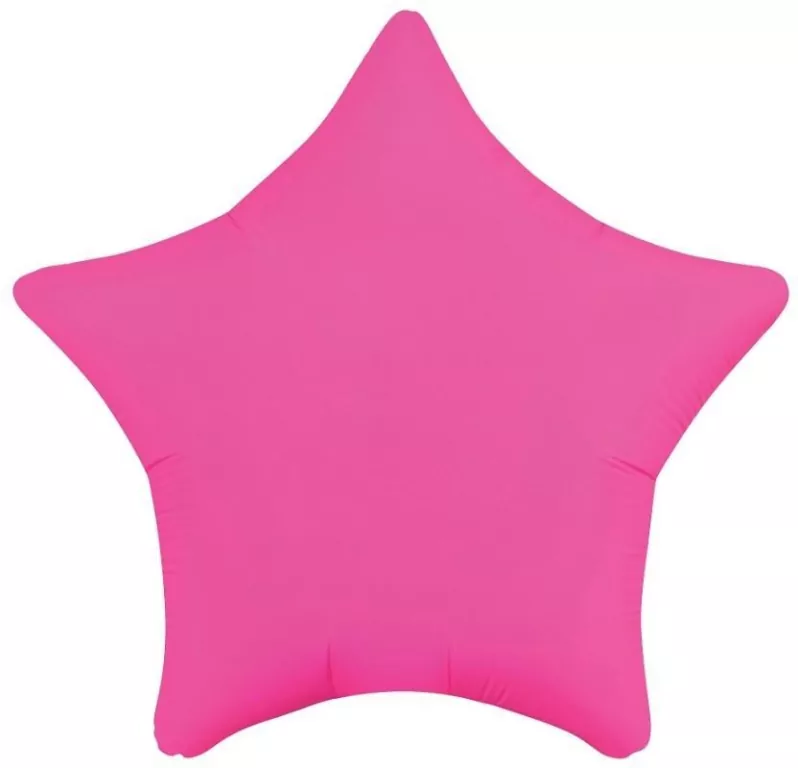 Balon foliowy Gwiazda fluor różowy 46cm - tantis.pl