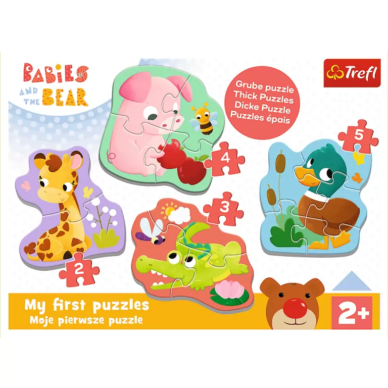 Puzzle Baby Classic - Bobaskowe zwierzątka TREFL - tantis.pl