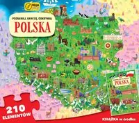 Książka i puzzle. Poznawaj, baw się, odkrywaj Polska, 210 elementów - tantis.pl