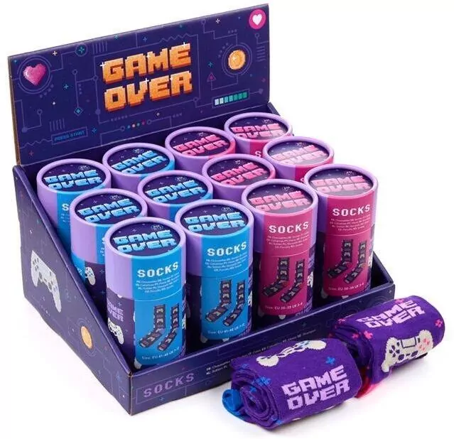 Skarpetki w tubie Game Over - tantis.pl