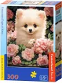 Puzzle 300. Pomeranian Puppy in Roses. B-030552 - tantis.pl