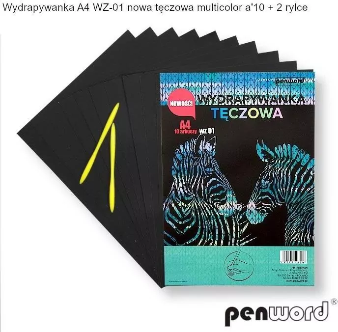 Wydrapywanka tęczowa A4 10 arkuszy WZ-01 - tantis.pl