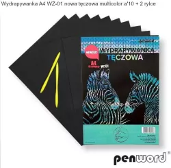 Wydrapywanka tęczowa A4 10 arkuszy WZ-01