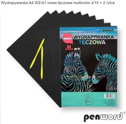Wydrapywanka tęczowa A4 10 arkuszy WZ-01