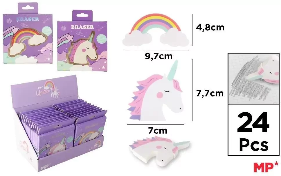 Gumka ścieralna Unicorn MIX - tantis.pl