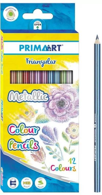 Kredki ołówkowe trójkątne metalizowane - tantis.pl