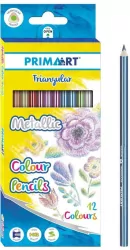 Kredki ołówkowe trójkątne metalizowane