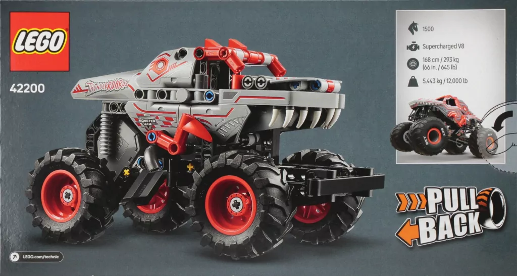LEGO® Monster Jam™ ThunderROARus™ z napędem typu pull-back 42200 - tantis.pl